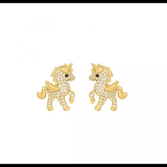 cubic zirconia unicorn earrings ✨ - Picture 3 of 3
